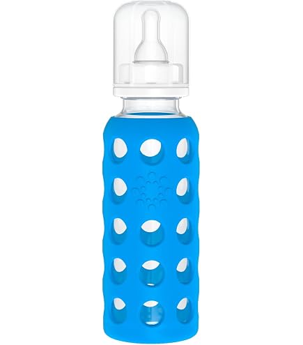 Amazon.com : Lifefactory 9oz Glass Baby Bottle 2pk (Kale/Blueberry