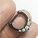 SEPTUM CLICKER Nose Ring, Opal and Black Titanium setting, 16 gauge, nose ring, body piercing