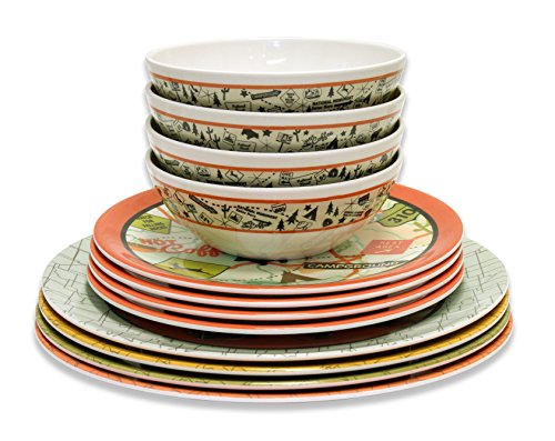 Camp Casual (CC-001) 12-Piece Dish Set