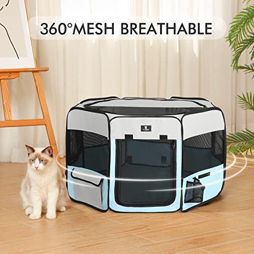 XZONE PET Portable Foldable Pet Dog Cat Playpen Crates Kennel/Premium