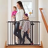 Summer Modern Home Decorative Walk Thru Baby Gate, 28-42 Inch Wide Pressure Mount
