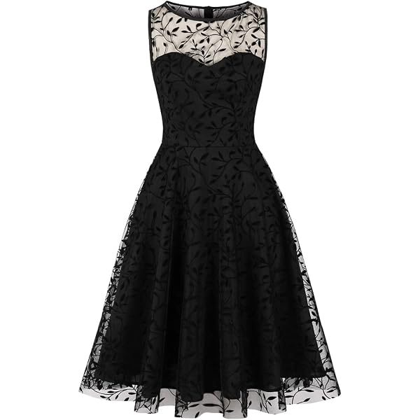 slim fit dress slacks 2PS Brown Lace Spaghetti Strap 1950s Swing Victoria's Fairy Dress with Black Cardigan, Brown / Xs main image 1