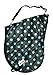 English All Purpose Horse Saddle Carrier and Matching Bridle Halter Bag Turquoise Dots Set
