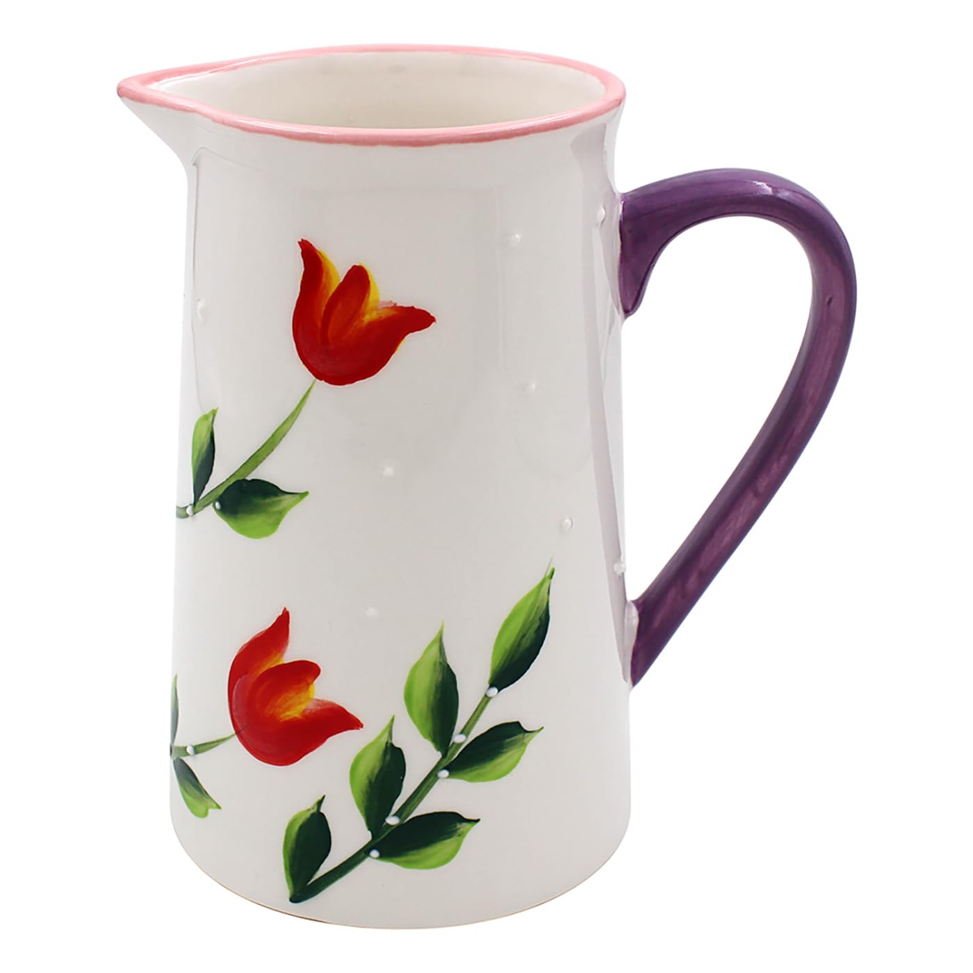 Lesser & Pavey Lynsey Johnstone Tulips Jug for All Types of Kitchen | Ceramic Jug for Multiple Use in The Kitchen | Beautiful Jug for Milk or Cream | Jugs for Everday Use