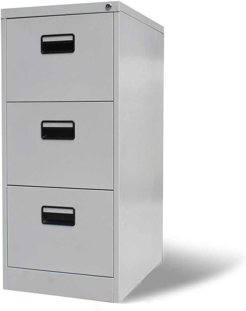 3 Office Storage Office Hippo Drawers File Cabinet Grey Beech Metal Cupboard Cabinets Racks Shelves File Cabinets