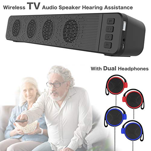 Digital Assisted Hearing Amplifier Wireless TV Speaker,ZRoya Portable
