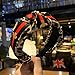Kwartz Red Green Stripe Headbands with Leopard Print,3 Pack Hair Hoops with Bee Animal, Retro Wide Cross Knot Headbands with Cloth Wrapped for Women Girls