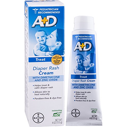A+D Zinc Oxide Diaper Rash Treatment Cream, Dimenthicone 1, Zinc Oxide