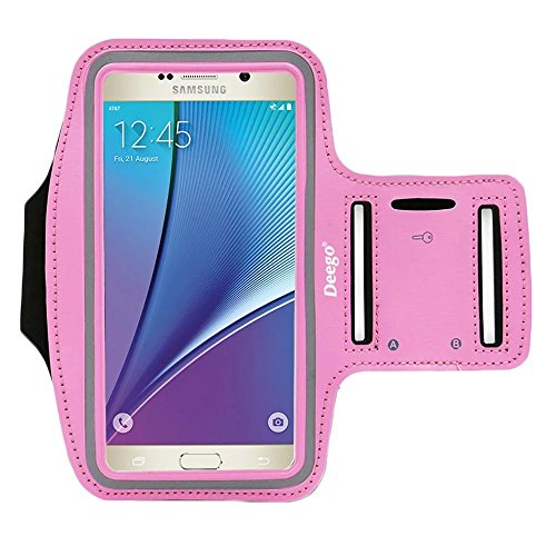 Galaxy S5， Galaxy S6，Galaxy S6 Edge Sport Armband , Nancy s shop Easy Fitting Sports Universal Running Armband With Build In Screen Protect Case Cover Running band Stylish Reflective Walking Exercise Mount Sports Universal Armband Case+