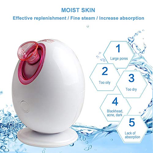 Facial Steamer, AnGeer Nano Ionic Professional Face Steamer for Sauna Spa Home Portable Steaming Device Humidifier Sprayer for Women Men Moisturizing Skin Clear Blackheads Acne Facial Hydration - Thumbnail 6