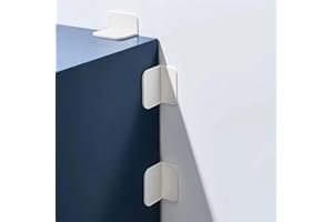 KEATHDEAR 12 Packs Furniture Anchors for Baby Proofing, No Drill Adhesive Anti Tip Wall Anchor for Dresser Bookshelf Mirror Cabinet TV Stand Pantry Shelves Securing