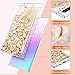 Maxdara Case for Galaxy Note 10+ Plus Case Glitter for Girls Women Liquid Bling Shiny Sparkle Luxury Pretty Flowing Quicksand Soft TPU Case for Samsung Galaxy Note 10+ Plus 5G 6.8 inches (Gold Silver)