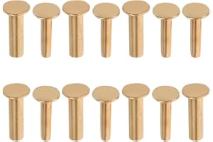 Uonlytech 7 Pairs 2.0cm Copper Knife Handle Fasteners Rivets DIY Kitchen Tool Knife Grip Repair Accessories