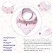 CHARMKER Bandana Bibs for Girls (9-Pack) Cute Pink Colors and Graphics | Plush, Super Absorbent Cotton | Nickel-Free Adjustable Snaps | Teething, Drooling, Feeding