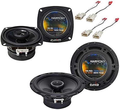 Amazon Com Harmony Audio R4 R65 Factory Replacement Speaker Upgrade Package Compatible With Toyota Corolla 1993 1997 Car Electronics