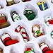 Winlyn Christmas Countdown Advent Calendar Ornaments 24 Set 3D Clay Figurine Ornaments Santa Snowman Angel Penguin Doll Hanging Tree Ornaments for Holiday Stocking Stuffers Fireplace Gift Decor