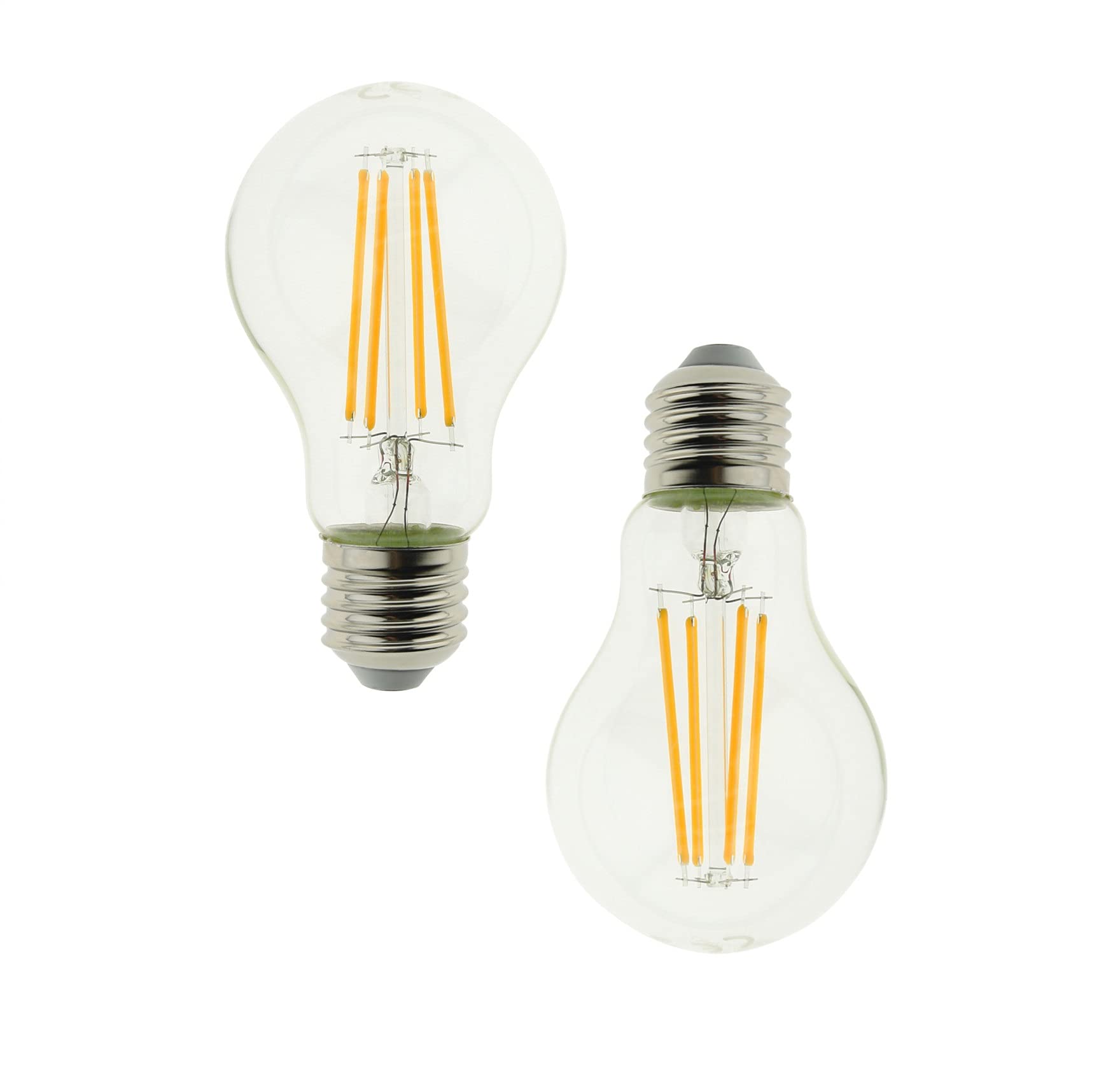 BLAUPUNKT Filament LED Bulb A60, E27 Screw, 8W (75W Equivalent), 1055 Lumen, Warm White 2700K, Non-Dimmable Vintage Retro Decorative Light, Energy‑Saving LED Lamp – Pack of 2