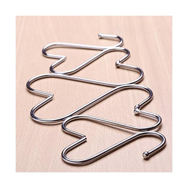 Allright 20 Stück S Haken Edelstahl 12cm Groß S-förmige Rostfreier Schwerlast Metallhaken zum Aufhängen Fleischerhaken… – Bild 4