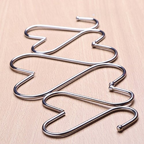 Allright 20 Stück S Haken Edelstahl 12cm Groß S-förmige Rostfreier Schwerlast Metallhaken zum Aufhängen Fleischerhaken… – Bild 4