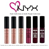 NYX Soft Matte LIP Cream, Nude Collection 1 + Dark Purple Collection: Stockholm,London,Abu Dhabi, Prague, Copenhagen,Transylvania
