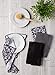 DII Cleaning Collection Multi-Purpose Microfiber, Black Damask, Dishtowel Set