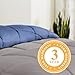 LINENSPA Reversible Down Alternative Comforter and Duvet Insert - All-Season Comforter with Box Stitch and 8 Duvet Loops - Bedding for Kids, Teens, and Adults – Navy/Graphite - Oversized King