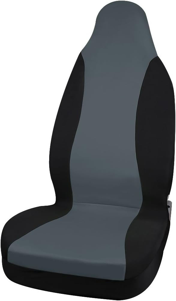 sourcingmap New Gray Black Front High Back Bucket Seat Cover, 126x60cm