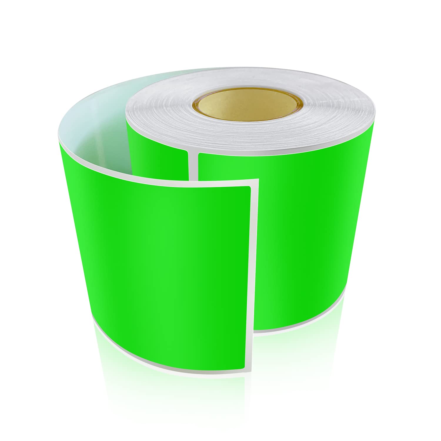 Rectangular Stickers Green 12.7 x 7.6 cm Colour Code Labels Vinyl Floor Sticker Waterproof Removable Roll of 200
