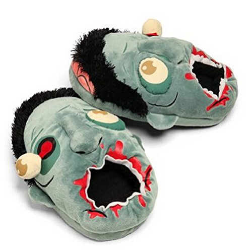 Angelliu Unisex Hardcore Zombie Plush Shoes Slippers Style 1