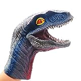 Suiyueour-Jurassic World Toys Dinosaur Hand Puppet ，Velociraptor Soft Rubber Dinosaur Head， Animal Glove Puppets， Toys for Kids Birthday for 3+ Years Old