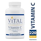 Vital Nutrients - Vitamin C (100% Pure Ascorbic Acid) 1000 mg - Potent Antioxidant in a Vegetarian Capsule - 220 Capsules