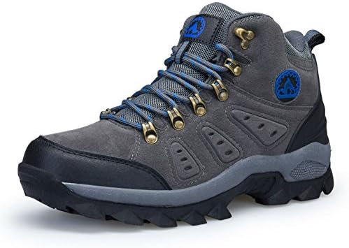 3C Camel Mens Waterproof Lightweight Breathable Leather Mid Boots (10, Grey)