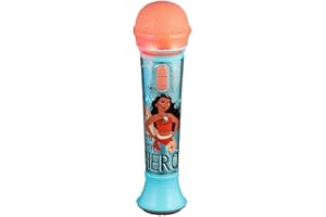 EKIDS Moana Sing Along Karaoke Microphone for Kids, Built in Music, Flashing Lights, Pretend Mic, Toys for Kids Karaoke Machine, Connects MP3 Player Aux in Audio Device