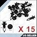 uxcell 15 Pcs 9mm Hole Retainer Clips Plastic Drive Rivets Flaps Bumper Fender Push Clips 52161-02020 for Toyota