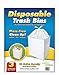 Clean Cubes 13 Gallon Disposable Pop-Up Trash Cans (3-Pack) with Fitted Bags – Foldable Garbage & Recycling Bins for Parties, Events & Kitchen (White, 17