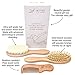 Wooden Baby Hair Brush and Comb Set - Natural Grooming kit Ideal for Cradle Cap on a Newborn to Toddler - Registry Baby Must Have Items