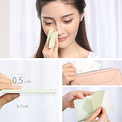 Tea Oil Absorbing Tissues Facial Oil Blotting Paper Ace Oil Absorbing Paper 80/100 sheets in one box - Thumbnail 2