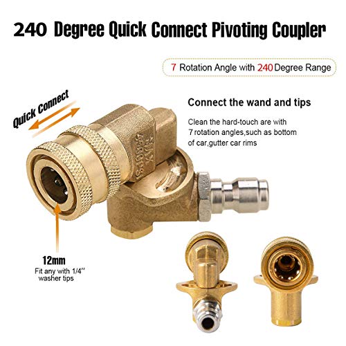 Mlife Pressure Washer Extension Wand,90 Inch Power Washer Lance, 240