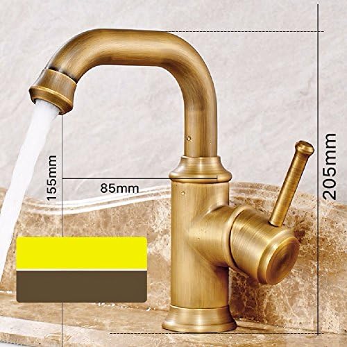 HQLCX American black wash basin wash basin faucet, stage basin faucet, retro copper bathroom hot and cold faucet,A
