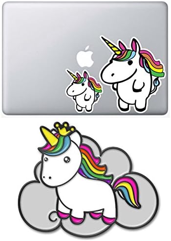 Princess Rainbow Unicorn Sticker AND Lapel Pin with BONUS Sicker! COMBO!!!