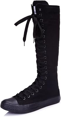 white knee high sneakers