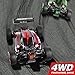 Gizmovine RC Car Toys, 1/18 Scale Remote Control Electric Racing Sand Buggy 4WD High Speed Vehicle for Kids & Adult (Red)