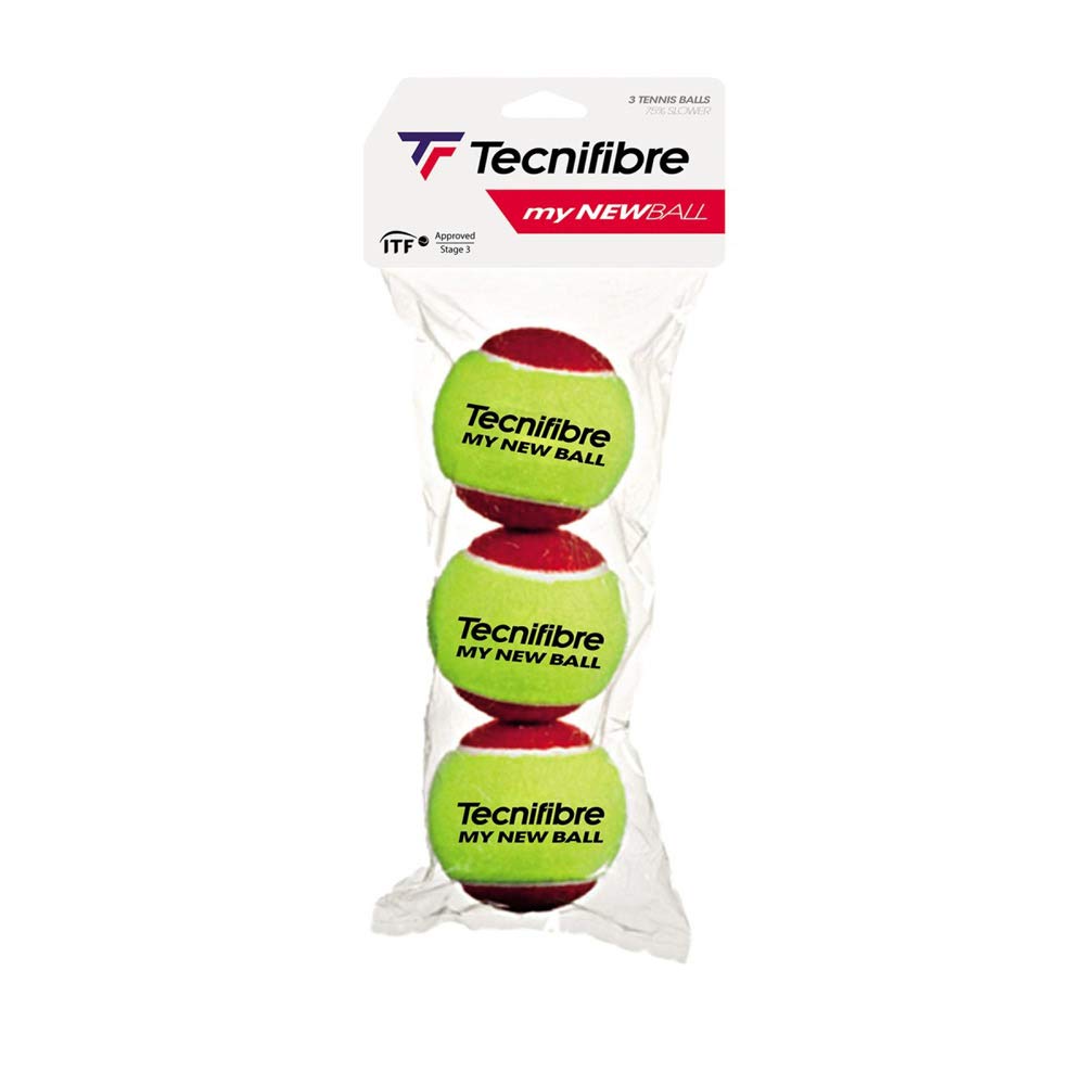 Tecnifibre My New Ball Tennis Balls (Pack of 3) (Stage 3 - Red)