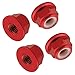 HobbyPark 4PCS Flanged M4 Lock Nuts Nylon Self-Tightening Wheel Adapter for 1/10 Traxxas Slash 4x4 Spare Parts Replacement Red-Anodized