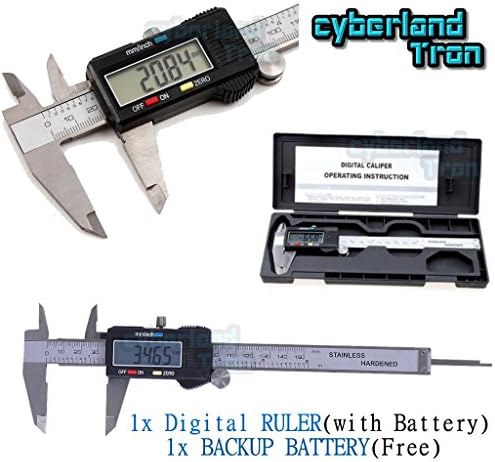 6 inch / 150mm Stainless Steel Electronic LCD Digital Vernier Caliper Gauge Micrometer 0-6" Range with Carrying Case