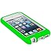 Green / White Hybrid Rugged Hard Silicone Case Cover w/ Stand for Apple iPod Touch 5th Generation 5G 5