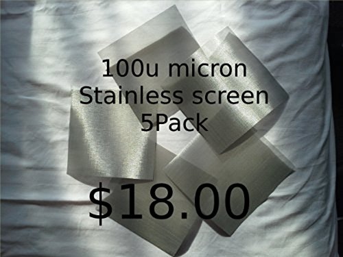 100 Micron 5" X 5" Screen Stainless 5 Pack T-316 Surgical Grade Filter Material Particulate Capture Extracts Home Brewing Aquariums Biofuel