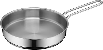 WMF Mini Bratpfanne klein 18 cm, Cromargan Edelstahl Pfanne poliert, unbeschichtet, Induktion, stapelbar, kleine Bratpfanne, ideal für kleine Portionen oder Singlehaushalte