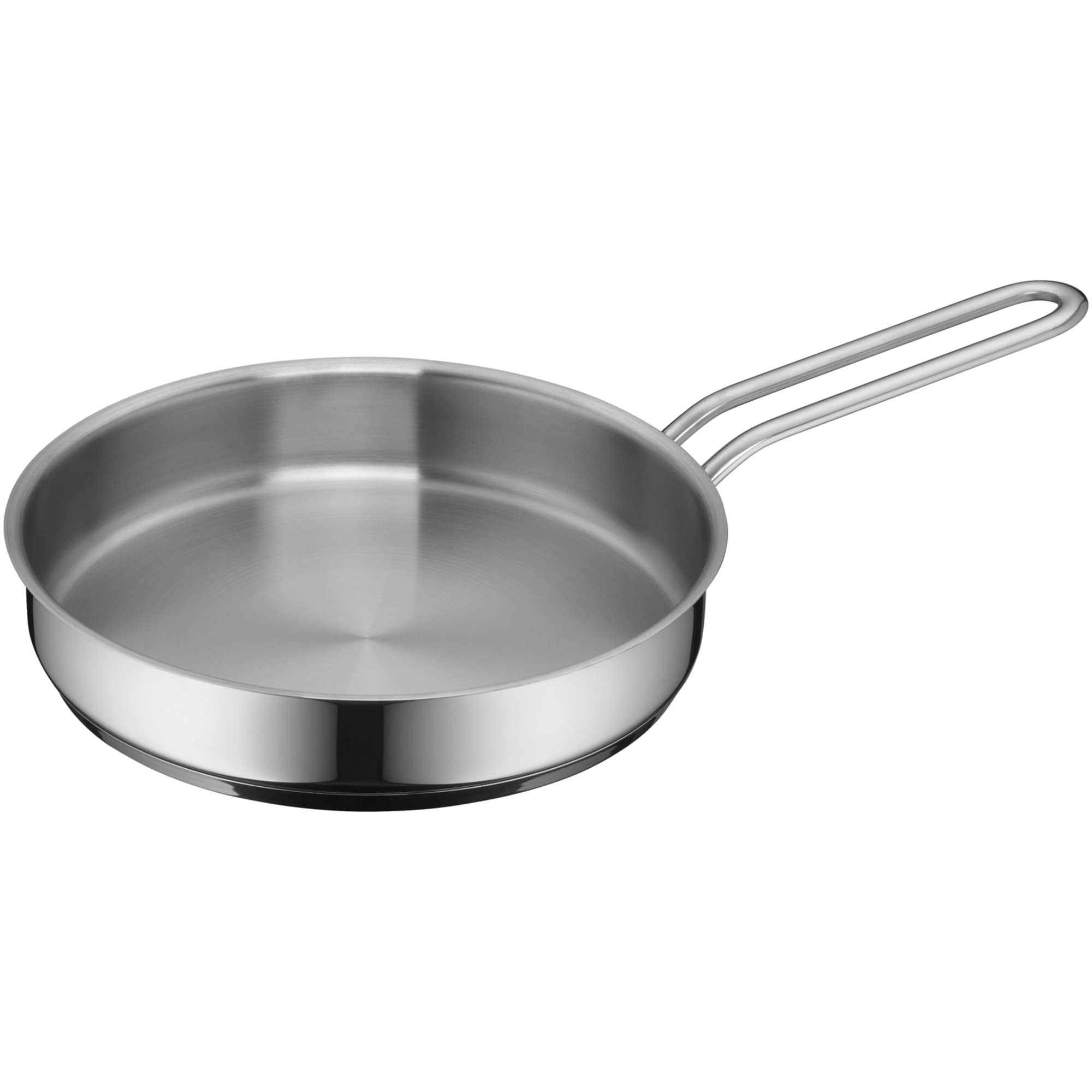 WMF Frying Pan Uncoated with Mini Pouring Rim Stainless Steel Handle, Silver, 18 cm