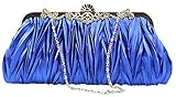 Iblue Womens Satin Evening Clutch Wedding Party Purse Cocktail Handbags#C15